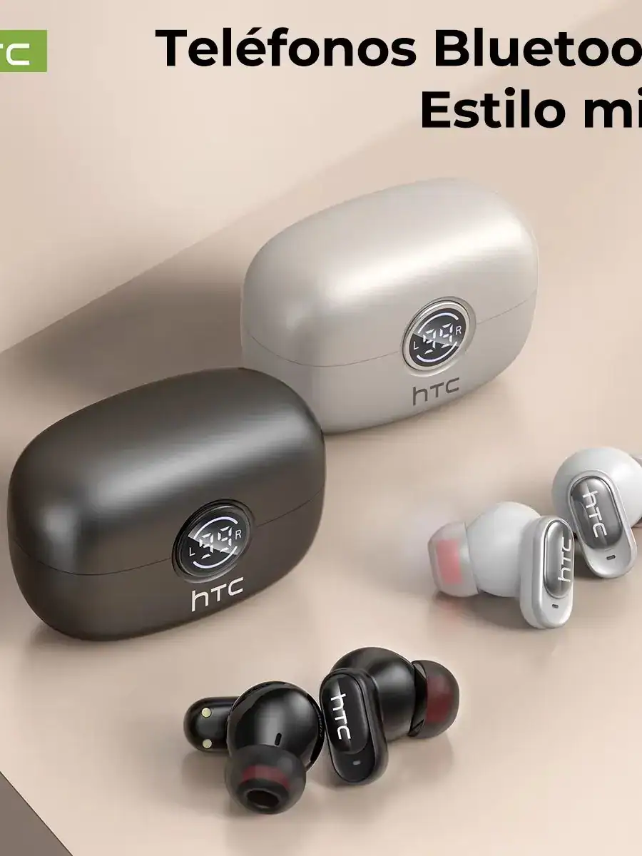 HTC NE79 Bluetooth Earphones Sports Gaming Long Battery Comfort Wireless Headphones Premium Sound Quality Soft In-ear Earbuds