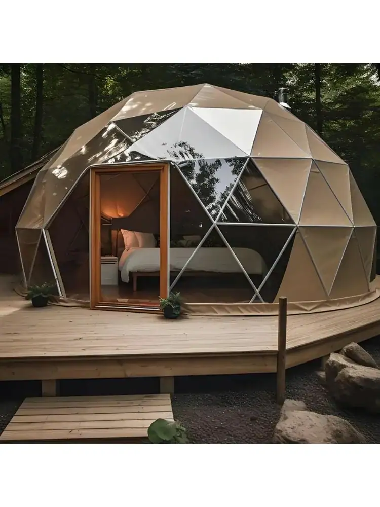 Geodesic Dome Tent 4 Season Waterproof Camping Tent Luxury Igloo Tent Outdoor Glamping Garden Bubble Tent with Windows