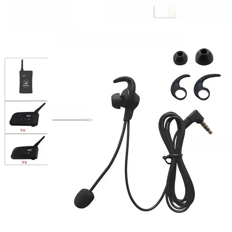 GOREF 3.5mm Jack In-ear Earphones Football Soccer Referee Referees Headphone for V4C PLUS/V6C/FBIM Motorcycle Helmet Headset
