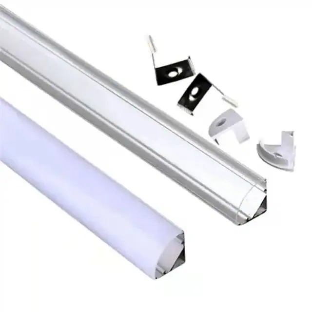 1-30pcs/Lot perfil aluminio led Corner Aluminium Profile Channel Holder for LED Strip Light Bar Cabinet Lamp Kitchen Closet