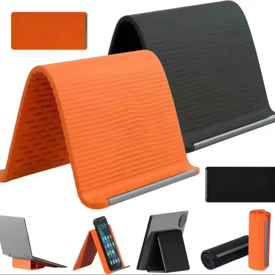 Flexible Foldable Silicone Phone Holder Adjustable Multi-Angle Desktop Stand iPad Laptop Tablet Home Office