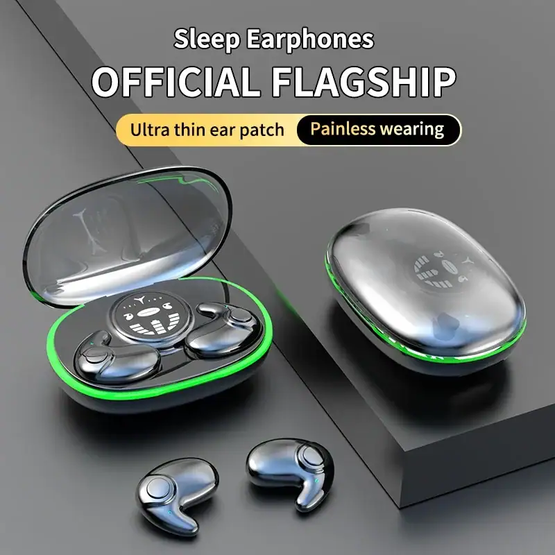 Invisible Sleep Earphones Bluetooth 5.3 Headphones IPX5 Waterproof Noise Reduction Earbuds Touch Control Wireless Headsets