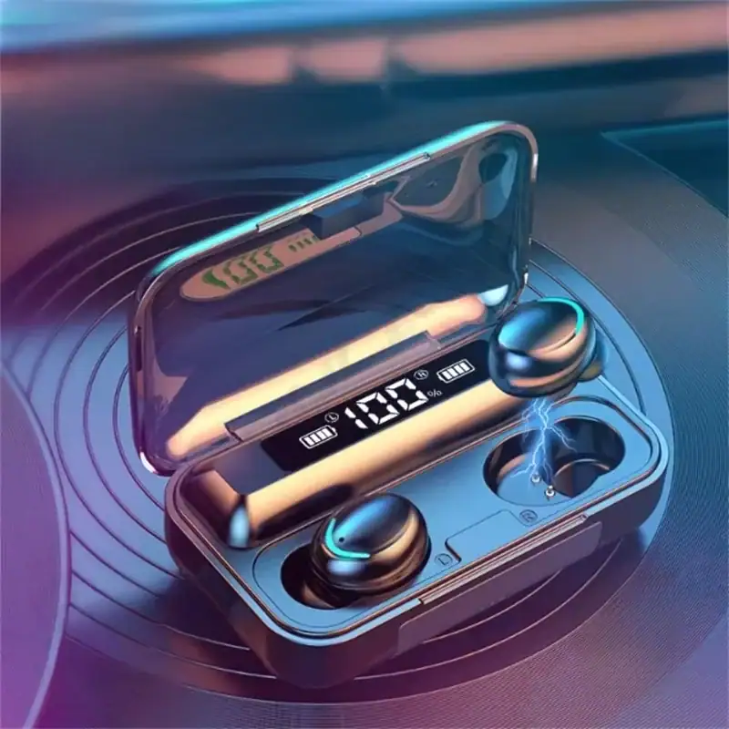 F9 Bluetooth Headphones 9D Stereo High Bass Sport Earphones Handfree Touch Control Tws Wireless Earbuds Waterproof Headset