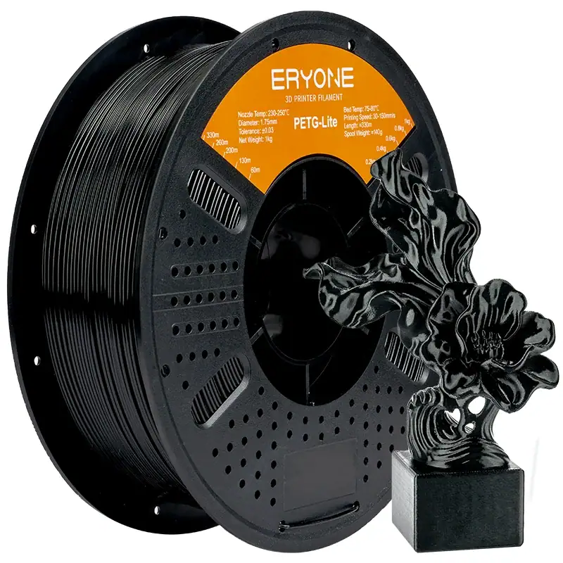 ERYONE 1KG PETG-Lite Filament 1.75mm, Lightweight PETG 3D Printer Filament, High Toughness Low Warping, 1kg Spool