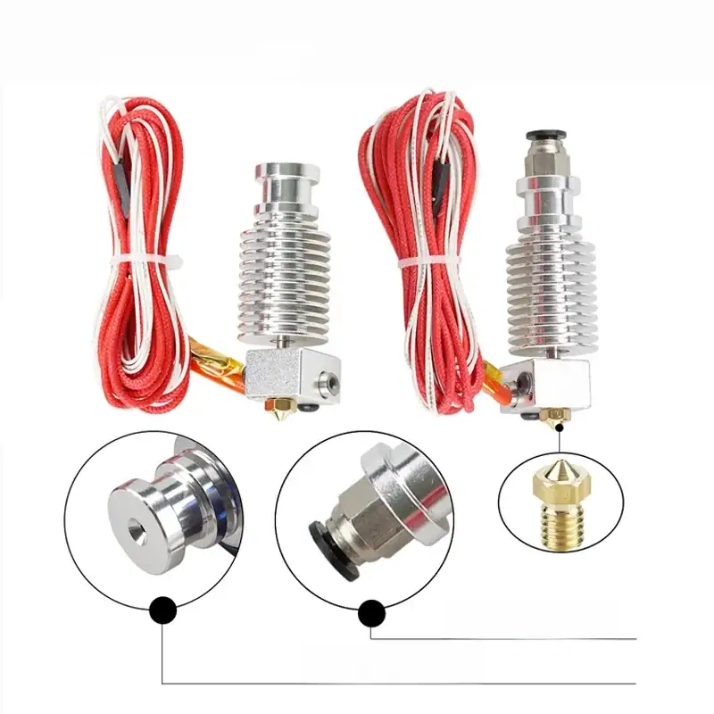 E3D V6 Hotend Kit 12V 24V 0.4mm Nozzle J-Head For 1.75mm/3.0mm Filament Bowden/Wade Extruder 3D Printer Parts