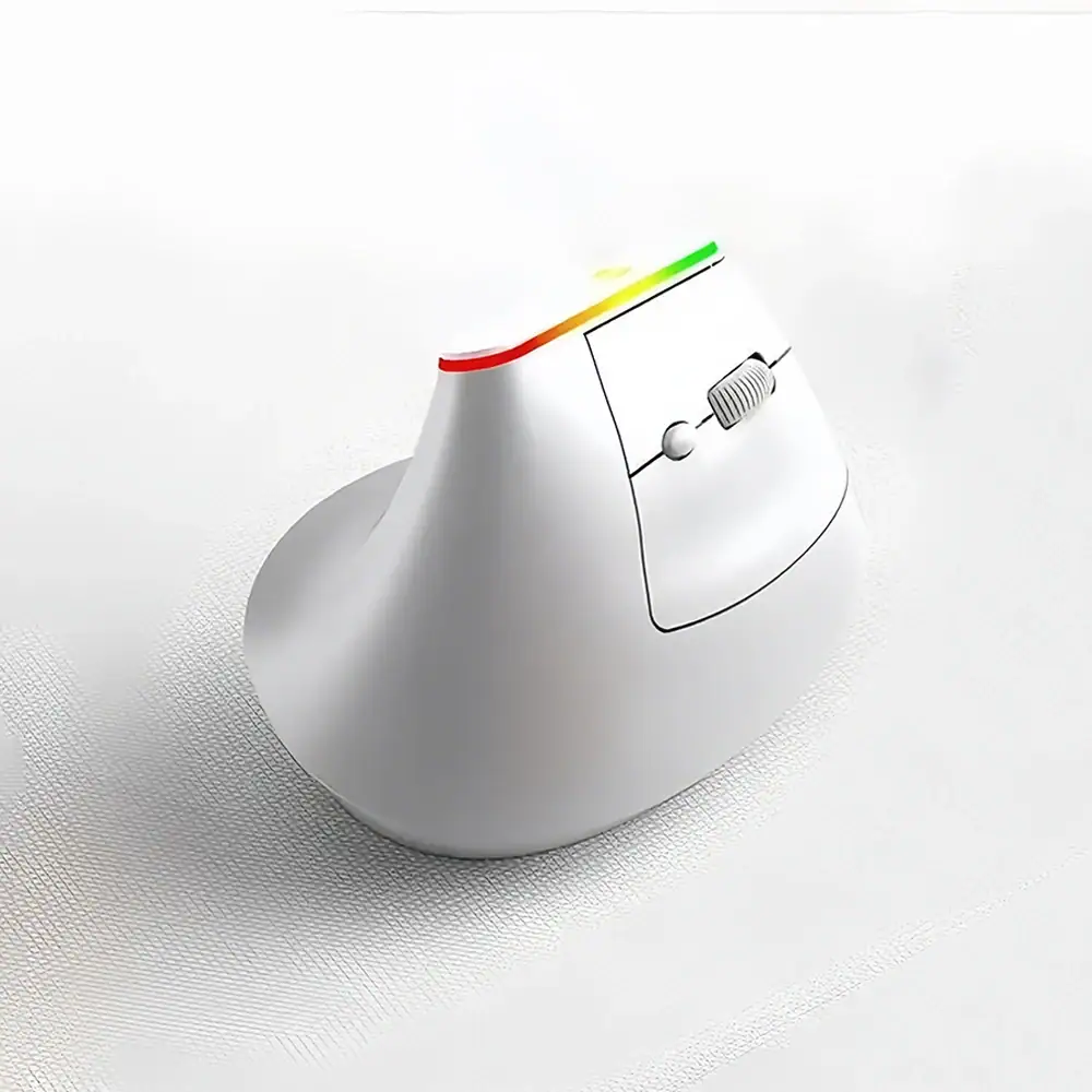 Dual Mode RGB Vertical Mouse 2.4G Wireless Mouse Bluetooth Mouse Ergonomic Mice Rechargeable Silent Mouse for PC Laptop Desktop