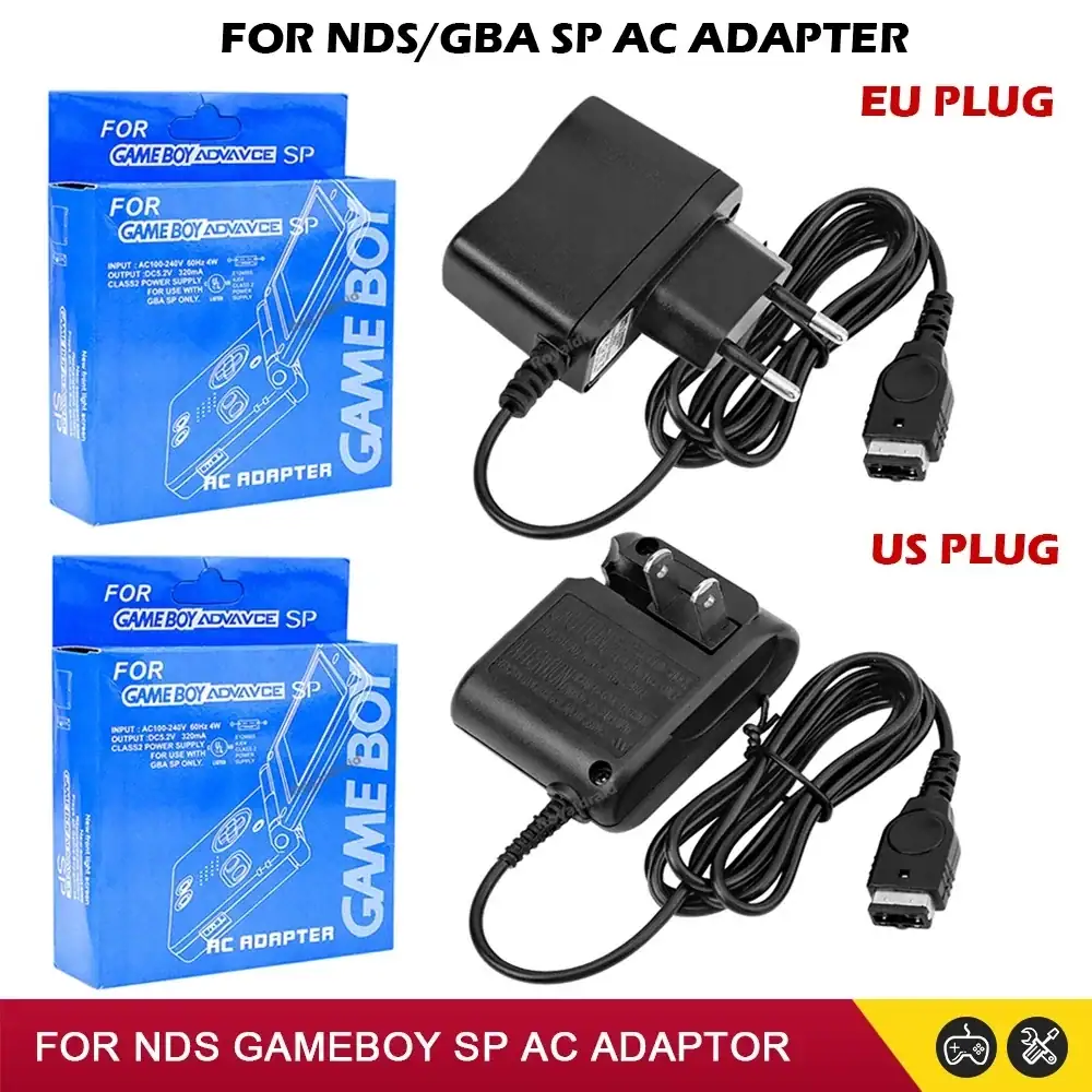 EU US Plug 5.2V Home Wall Travel Charger AC Adapter For DS NDS GBA SP Gameboy Advance SP Power Supply Charging Cable