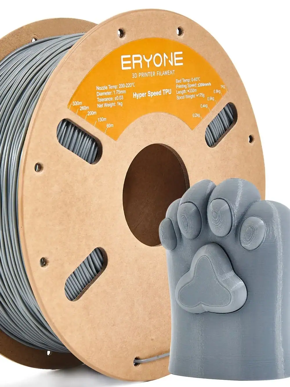 ERYONE 1KG Hyper Speed TPU Filament High Speed TPU Filament Flexible Soft 3D Printer Filament Fast Printing