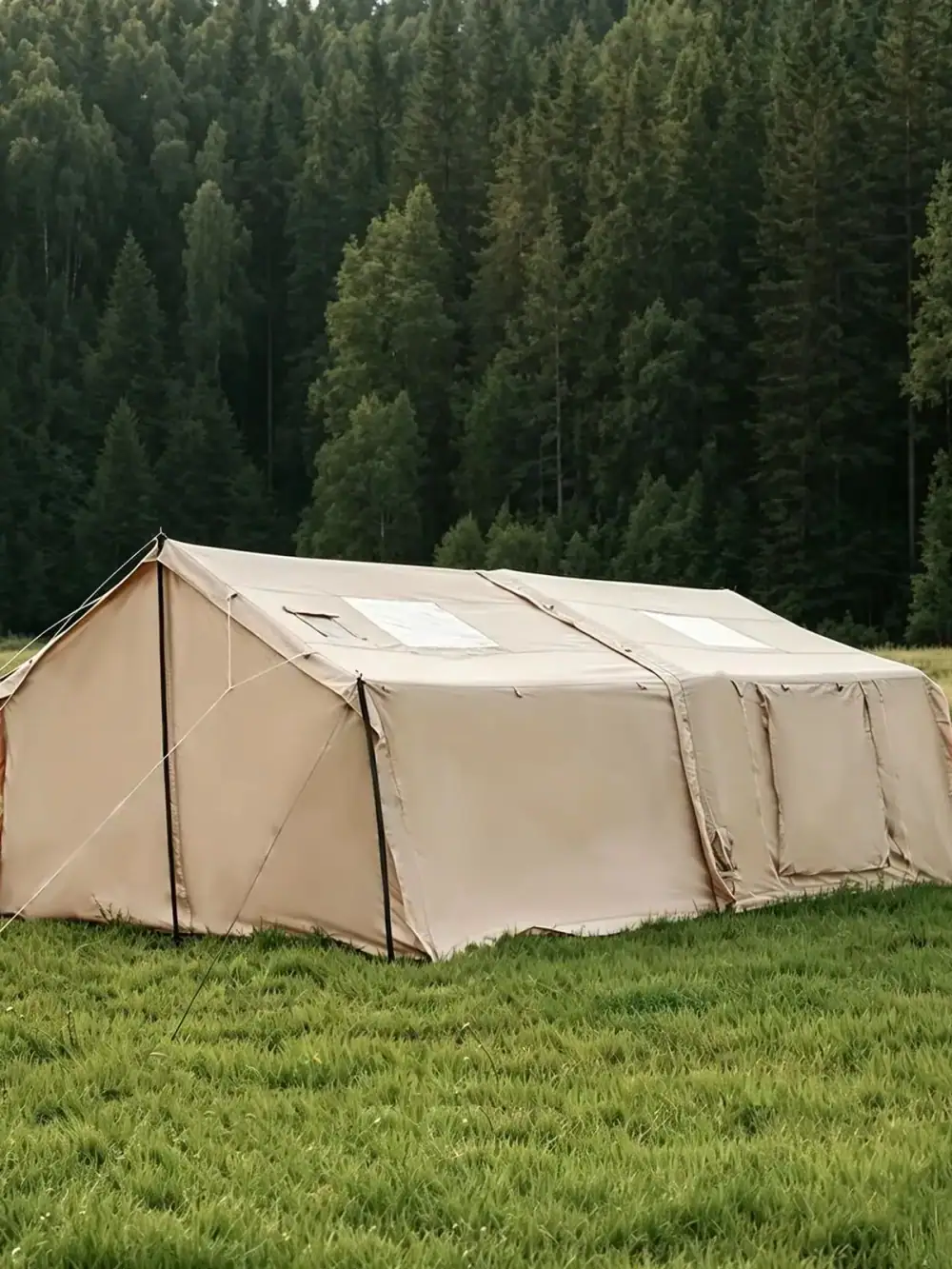 PAKICETUS 8+8 Basic Inflatable Cabin Tent With Detachable Front Porch & Support Poles Spacious Interior Wind Resistant UPF 50+ UV Protection All Season Camping Tent For Family Hiking Picnic Outdoor