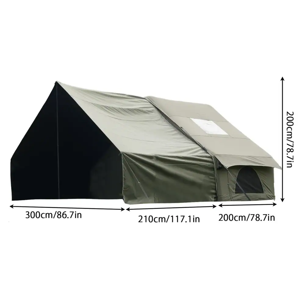 PAKICETUS Inflatable SUV Rear Tailgate Tent 4-6 Person Breathable Mesh Windows Windproof Oxford Fabric Quick Pitch Car Boot Camping Tent For Summer Glamping & Vehicle Outdoor Trips