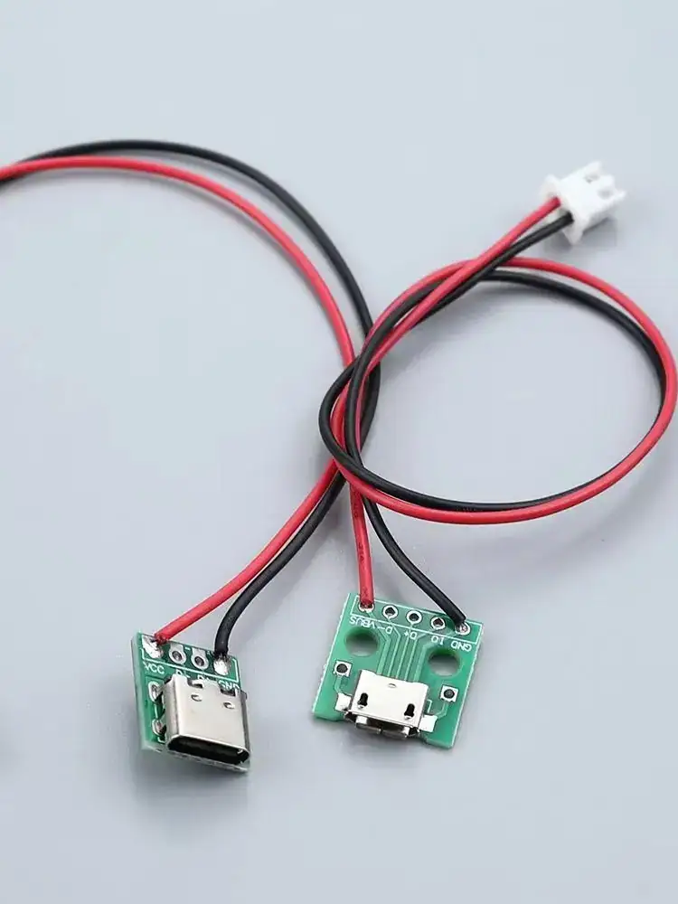 Type-c PCB with Cabel Converter Adapter Micro USB to DIP Female Connector Breakout Board Charging Cable Soldering Board Socket