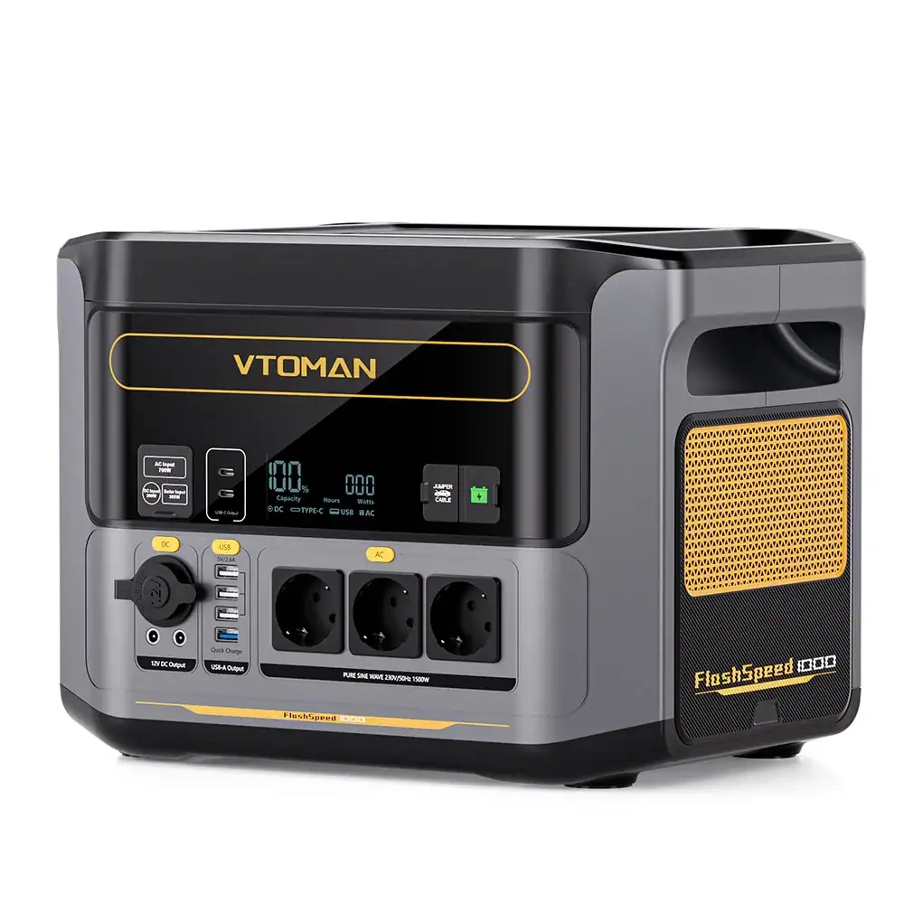 VTOMAN FlashSpeed 1000 Power Station 2000W 828Wh LiFeP04 Battery Emergency Power For Outdoor Camping Tent Travel
