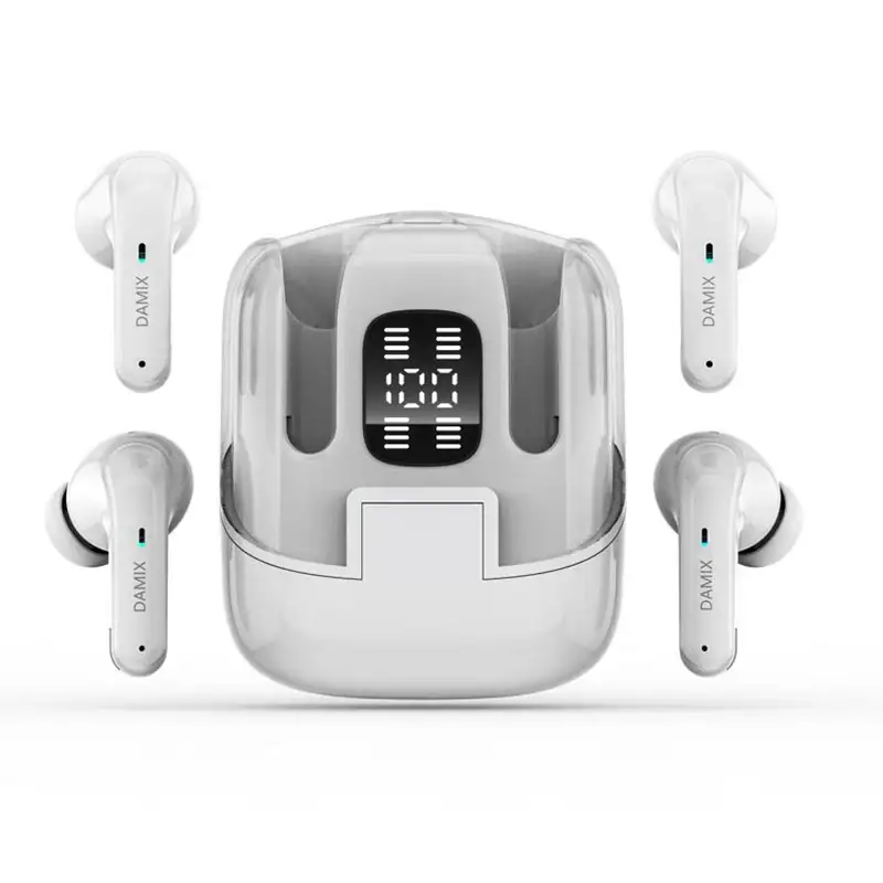 DX16 Couple Wireless Bluetooth Earphones With 2 Pairs Of Earphones Backpack Appearance, Battery Display, HIFI Sound Quality TWS