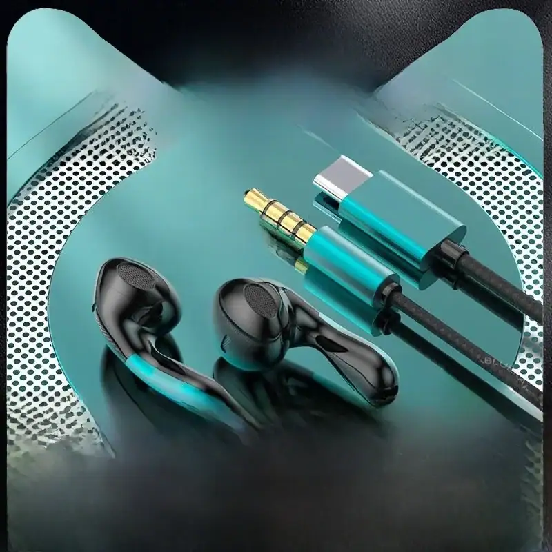 Type-c 3.5mm In-Ear Wired Headphone Hifi Stereo Sport Music Earbud Handfree Headset Earphones With HD Mic For Xiaomi Samsung
