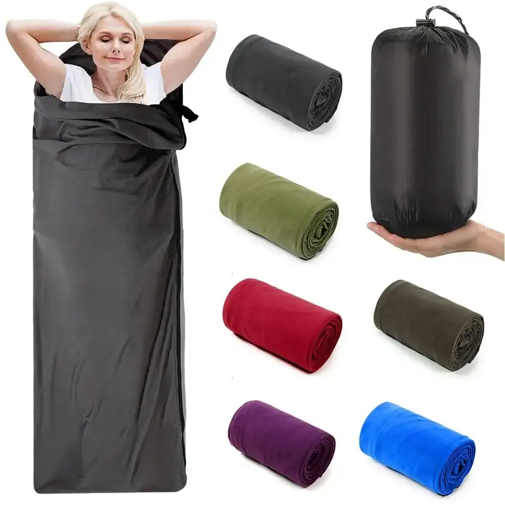 Fleece Sleeping Bag Ultra-light Polar Travel Sheets for Adults Outdoor Camping Tent Bed Warm Sleeping Bag Liner