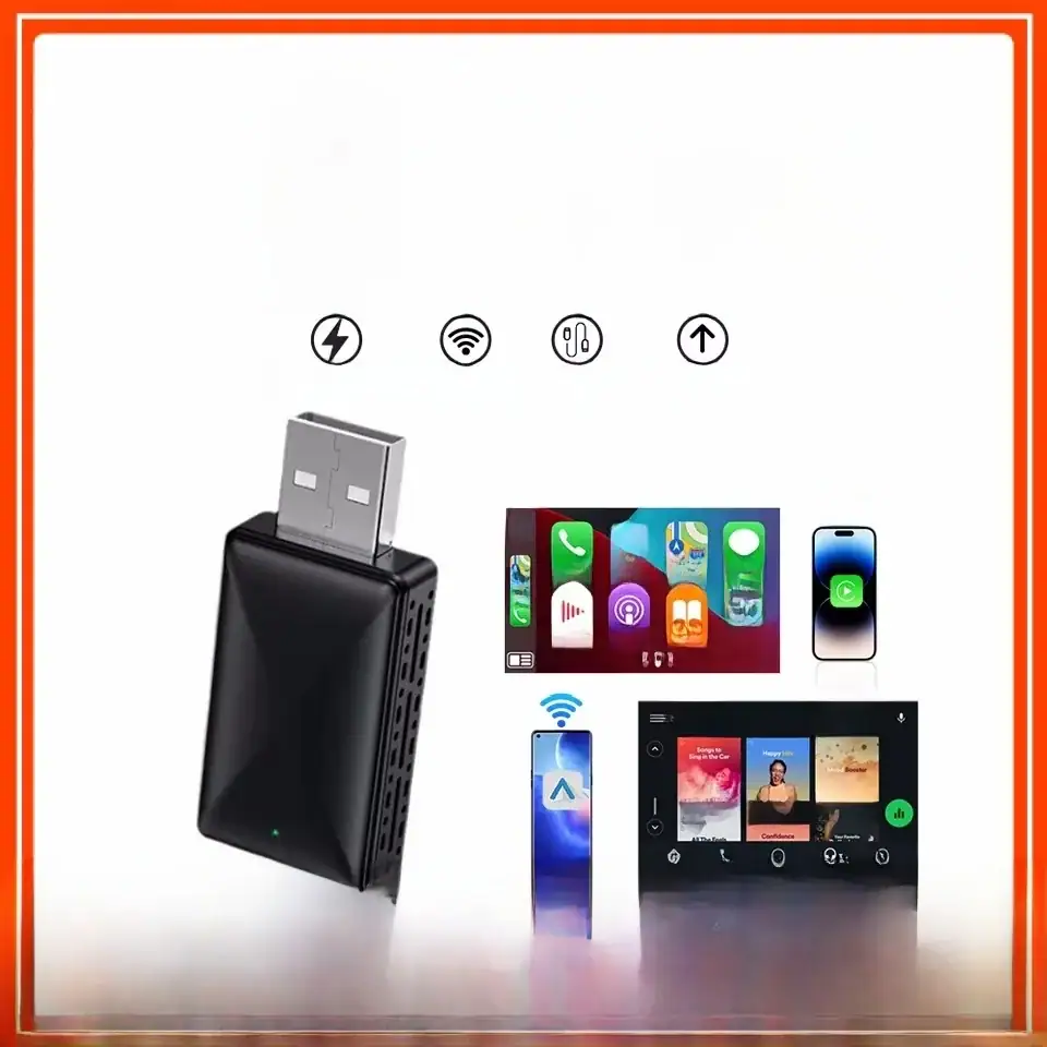 Wireless Carplay Adapter Android Auto Wireless Smart Dongle 2in1 For Volvo Benz Audi Kia Hyundai VW Mazda Cadillac MG Peugeot