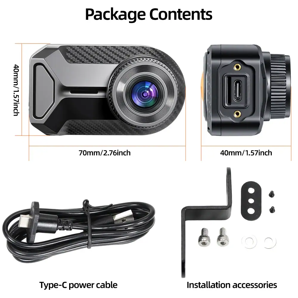 2K HD WiFi Motorcycle DVR Waterproof IP66 Loop Recording 170 Degree Widely Angle Camera HD Video Recorder Dash Cam