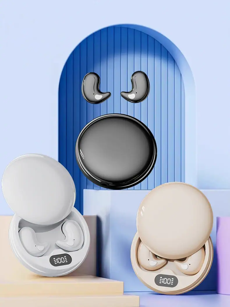 KEBIDUMEI Bluetooth 5.3 Sleep Earphones In-Ear Wireless Headphones HiFi Stereo Noise Cancelling Headsets HiFi Music Earbuds