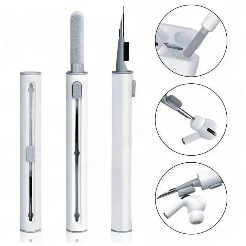 3 In 1 Sliding Cleaning Pen for Earphones Brush for Airpods 3 Pro Series Case Headsets Cleaners Earbuds Cleaning Tools