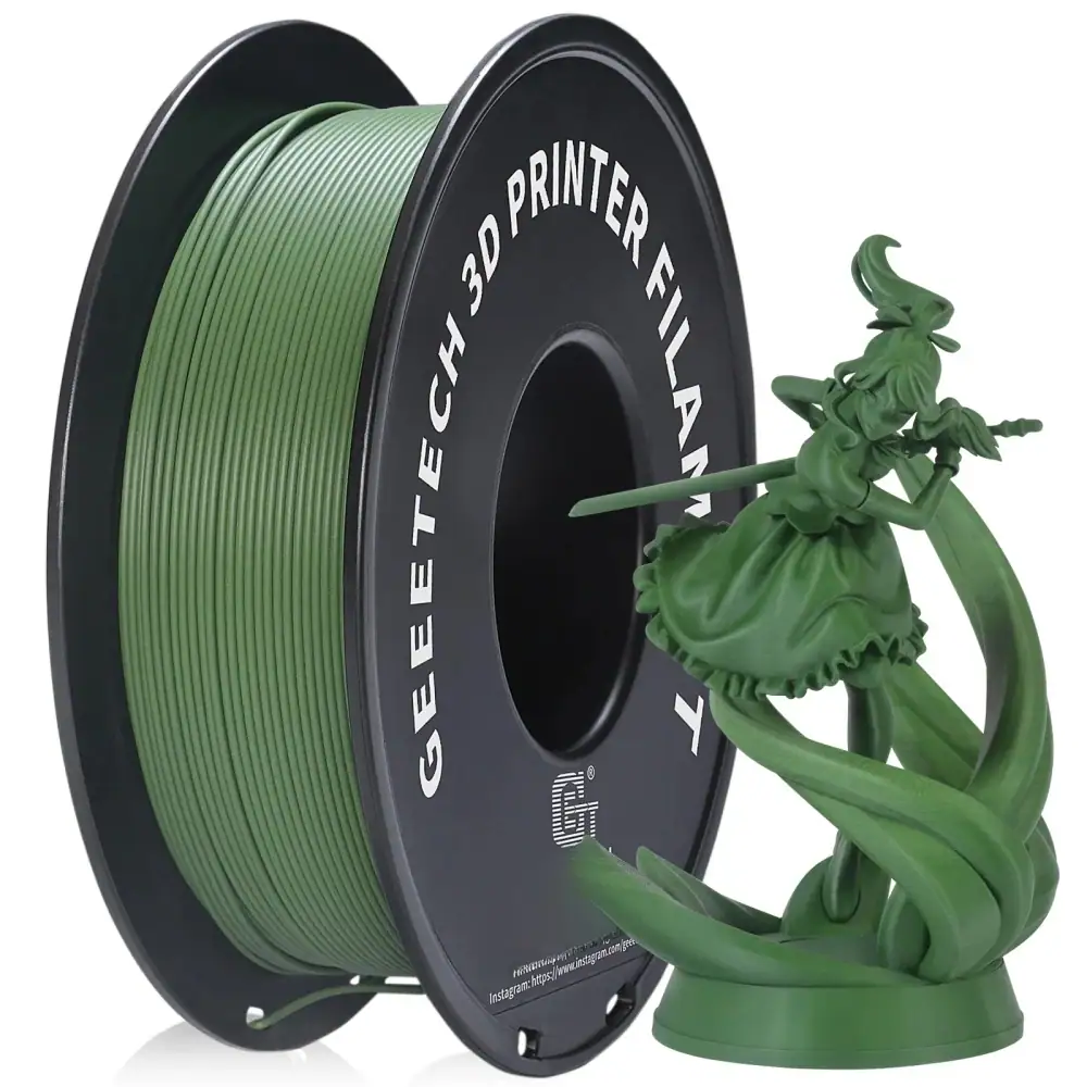 Geeetech Matte Filament PLA 1.75mm 1kg Spool (2.2lbs), 3D Printer Material Polylactic Acid, Frosted Texture, Vacuum Packaging