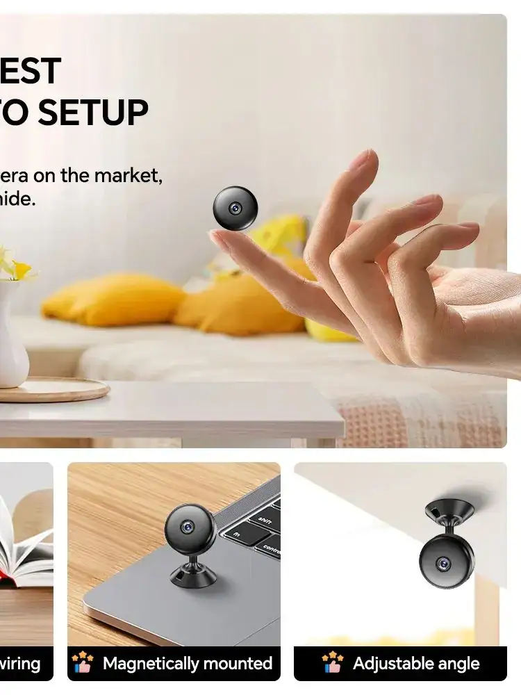 Wireless Security Camera with Night Vision & Motion Detection – Surveillance for Home, Youngsters Watch, Easy to Instal