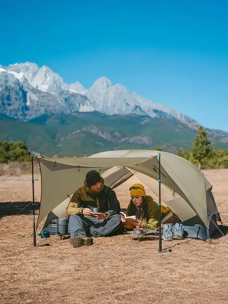 Naturehike Mongar UL 1-2 Person Backpacking Tent 15D Nylon Waterproof Ultralight Folding Tent Camping Hiking Tent with Footprint