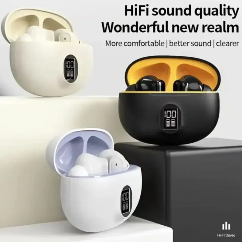 S510 Bluetooth Wireless Touch Control Headphones HiFI Stereo Waterproof Earphone TWS Sports LED Display Headset with Microphone