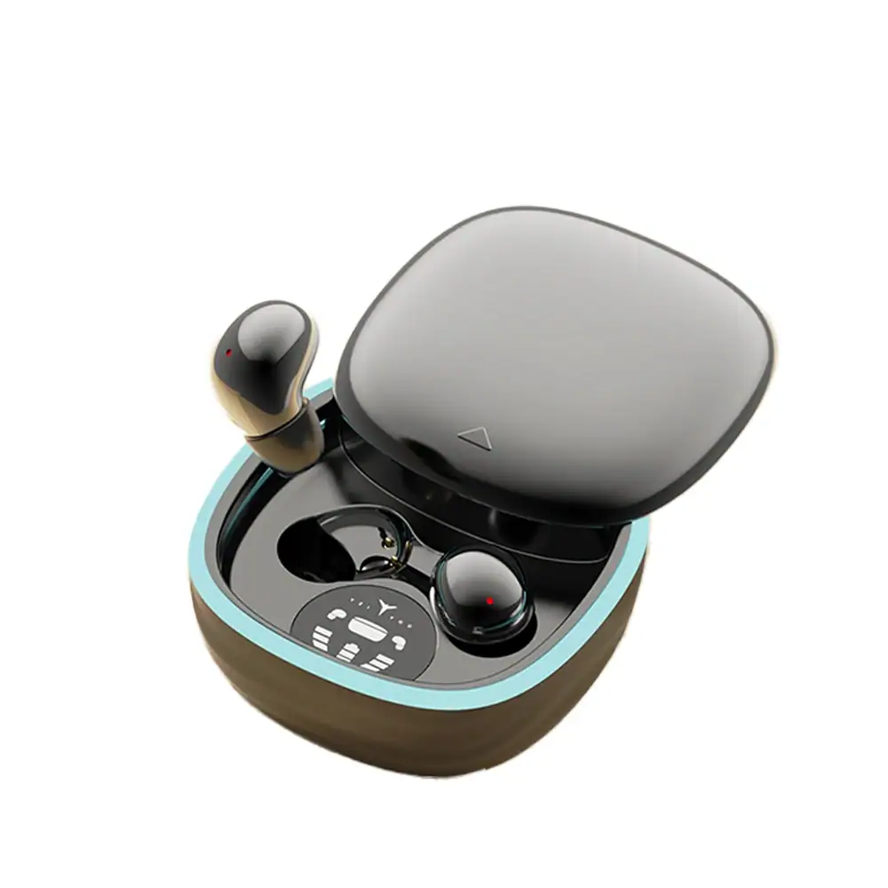 Bluetooth Wireless Earbuds, Noise Cancelling, LED Display, Ultra-Thin Design for Sleeping, Long Battery Life