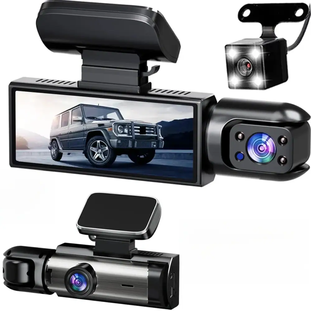 1080P Dash Cam for Car 2/3 Lens Options Front Rear Interior Surveillance & Drive Recorder