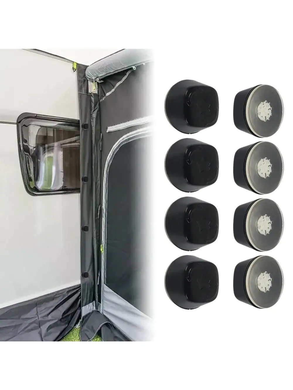 8pcs RV Camping Tent Suction Cup for Dometic Kampa Limpet Fix Kit System Awning Suction Cup Caravan Motorhome Accessories