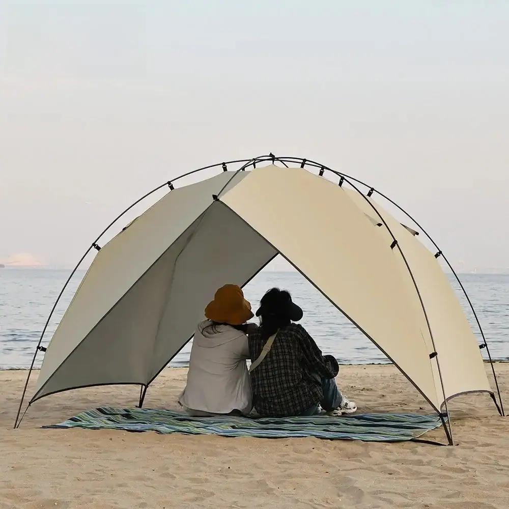 Lightweight 2–4 Person Camping Tent for Beach Park Waterproof Sun Shelter Shade Canopy Awning for Outdoor Fishing Family Arch 4