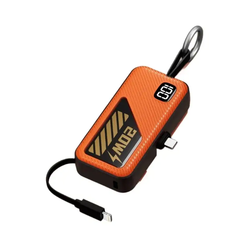 2026 Keychain Digital Display Power Bank Comes with Cable Fast Charging Battery Charger Cases Samsung Xiaomi
