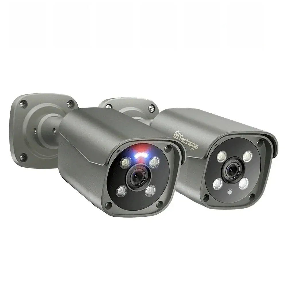 Techage UHD 4K 8MP 5MP Security POE Camera Smart AI Human Detect Outdoor Two-way Audio IP Camera CCTV Surveillance Color Night