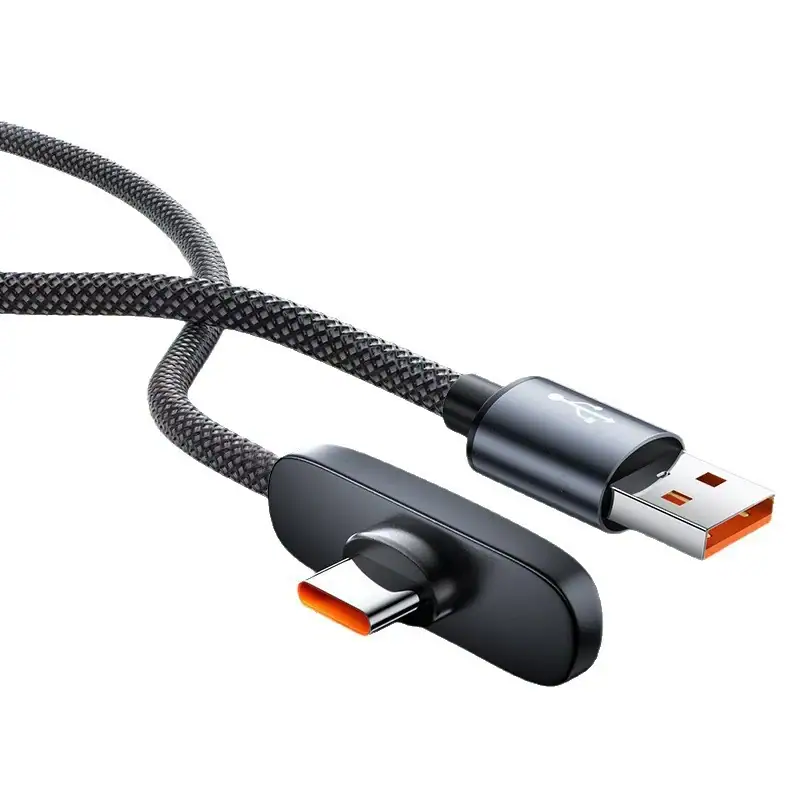 100W Fast Charging Cable Right Angle 90 Degree USB C Type C Data Cord Mobile Cell Phone Fast Charging Data Cable MI