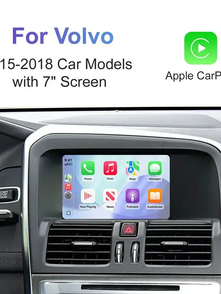 For Volvo XC60 XC70 S60 S80 V60 V70 V40 Wireless Carplay Android Auto Modulo AI Box Decoder Support Camera
