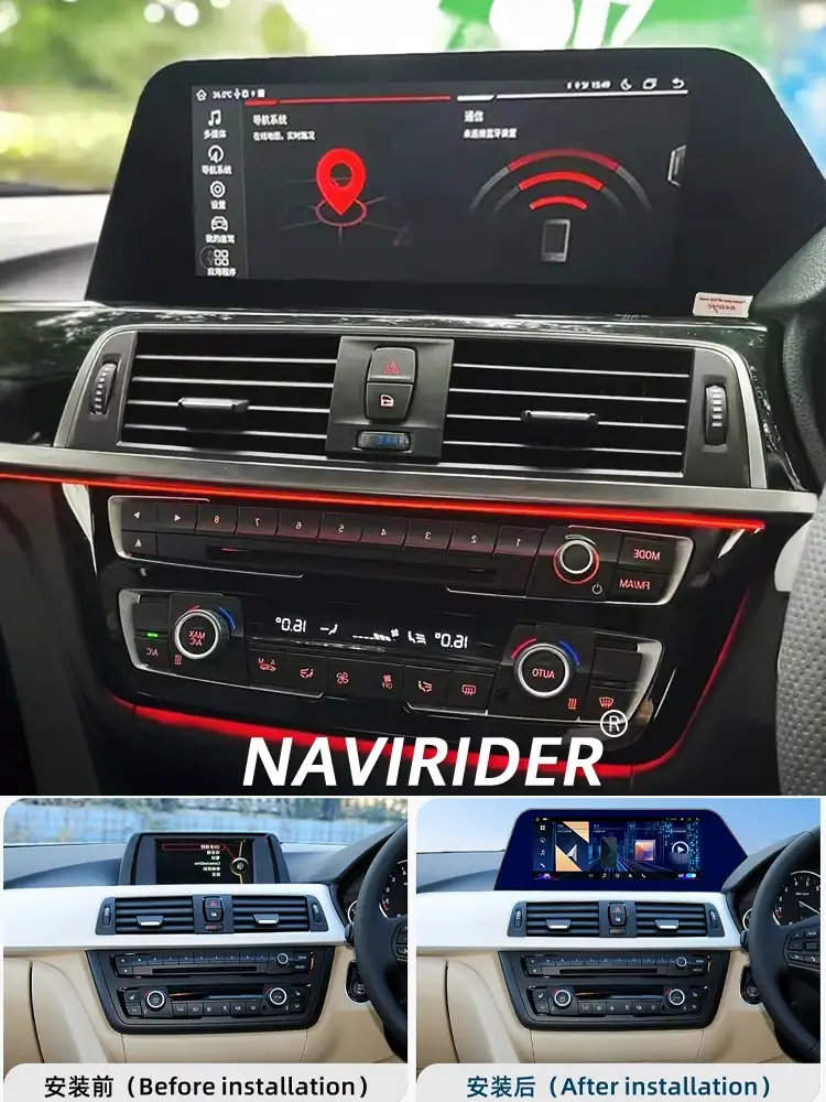 RHD Android 15 Car Multimedia Video Player Navi For BMW Series 3 4 F30 F31 F32 F33 F34 F36 2013~2018 NBT EVO BT 4G WIFI CarPlay