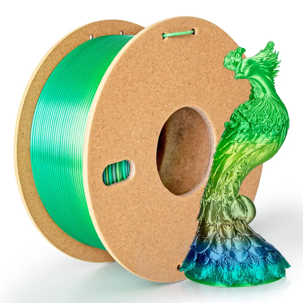 Silk Rainbow PLA Filament 1.75mm Forest Series 500g/1KG Spool Shiny Fast Color Gradient 3D Printer Filament,Fit Most FDM Printer