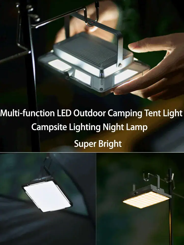 LED Camping Tent Light Rechargeable Searchlight High Power Outdoor Emergency Lighting Waterproof Hanging Night Lamps