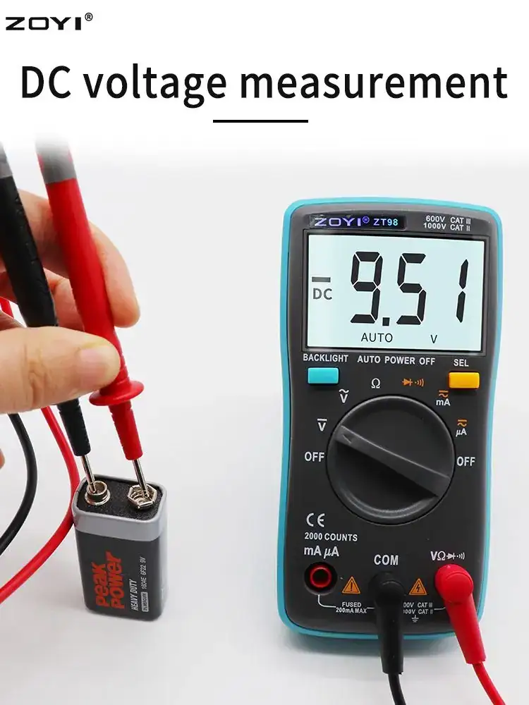 ZOYI Digital Multimeter Ammeter Voltmeter Resistance Frequency Backlight Meter Voltage Diode Frequency ZT98 ZT100 ZT101 ZT102