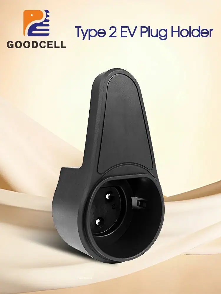 GOODCELL EV Type 2 Charger Plug Holder IEC 62196-2 Charging Cable Organizer Wall Mount Wall Box Socket Accessories