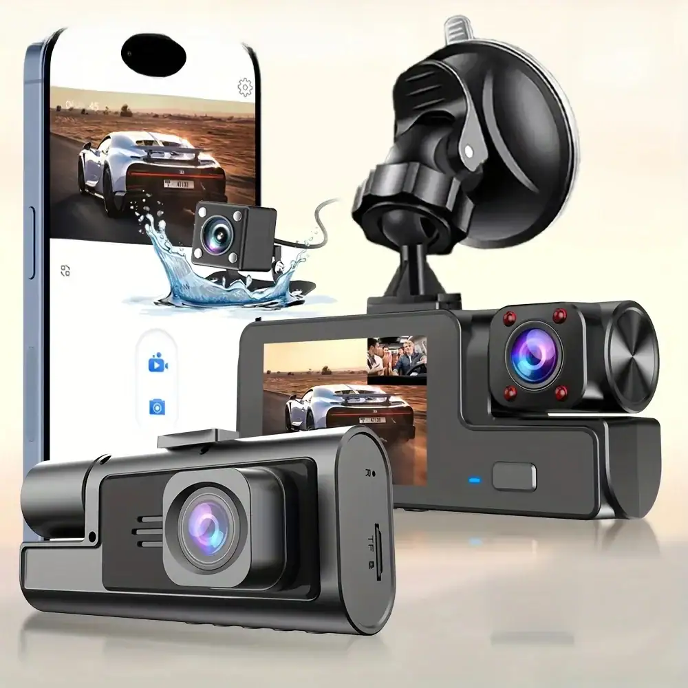 3Camera Dash Cam For Car Camera 1080P Video Recorder WIFI Car DVR Front Rear View Camera Night Vision Box Car Accessories