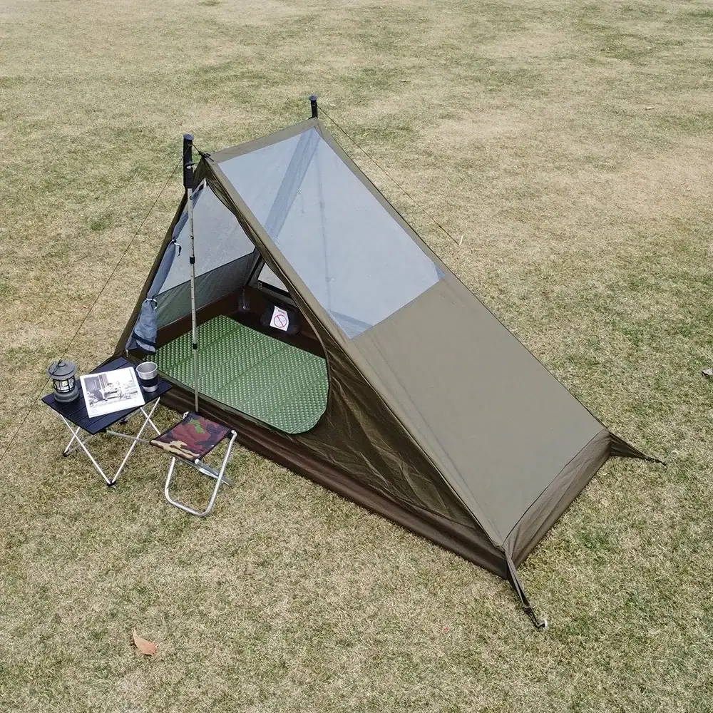 Airy Mesh Tent 1 Person Ultralight Tent Quick Setup Backpacking Shelter Breathable Mosquito Proof for Camping and Trekking