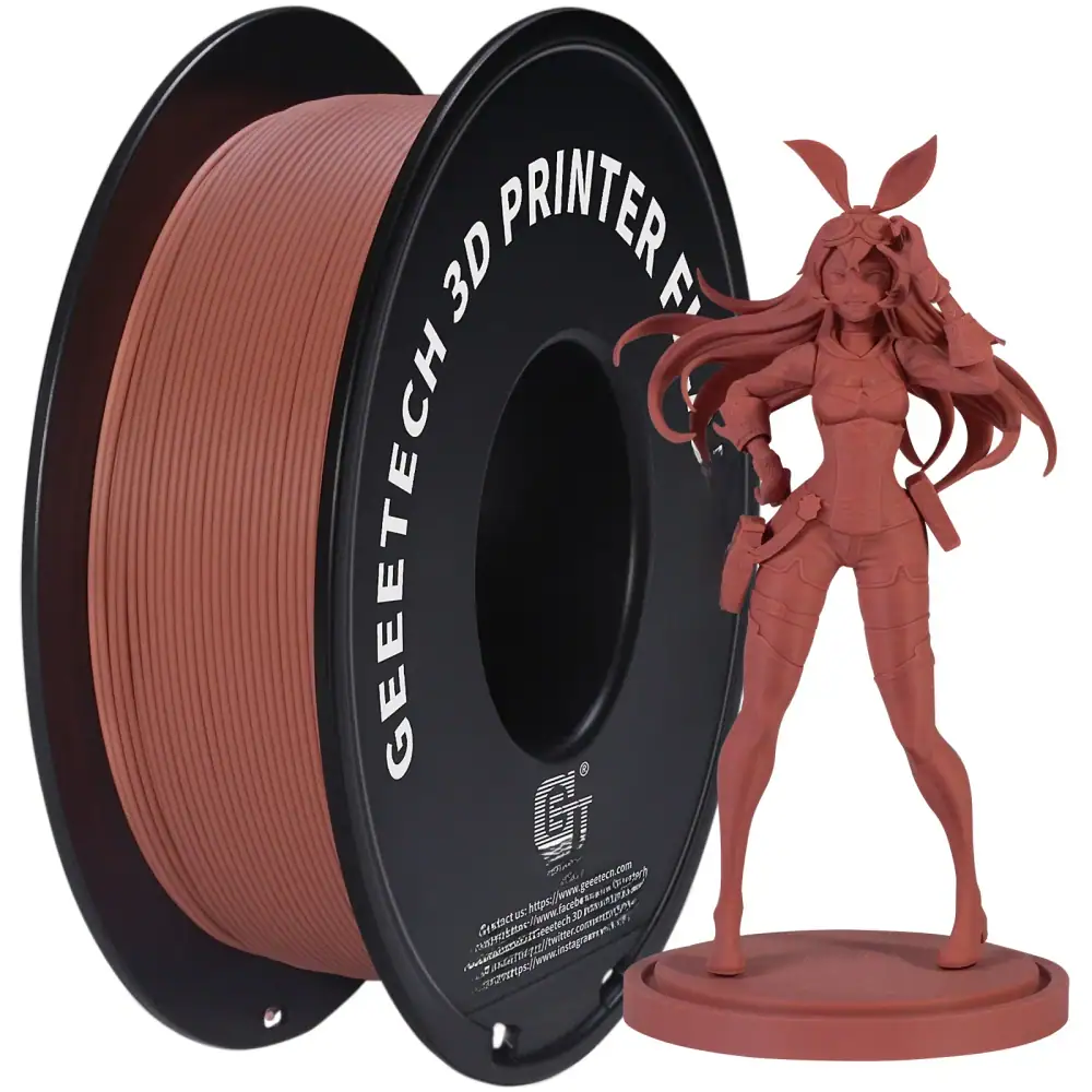 Geeetech Matte Filament PLA 1.75mm 1kg Spool (2.2lbs), 3d printer Material polylactic acid, frosted texture, Vacuum packaging