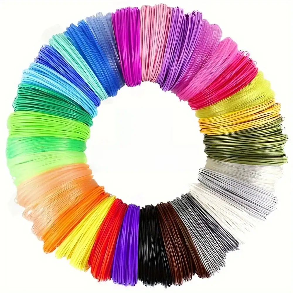 32 Colors 3D Pen Filament 1.75mm PLA, Each Color 10Feet(3m), Total 320 Feet (96m) 3D Pen Filament Refills, Random Color