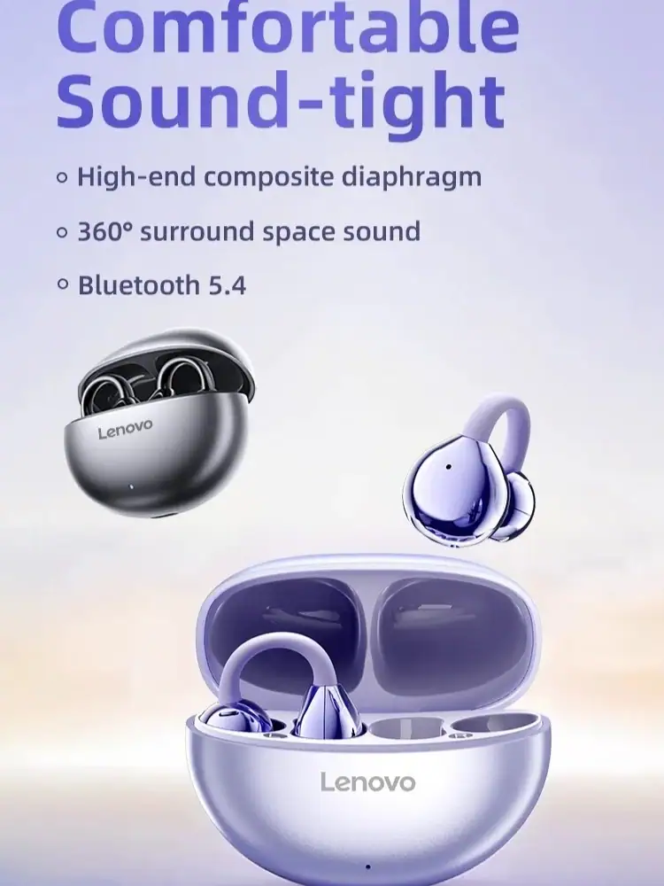 Lenovo TA410 Wireless Bluetooth 5.4 Earphones TWS Panoramic Sound Effects Ultra Long Battry Life Headphones Comfortable To Wear