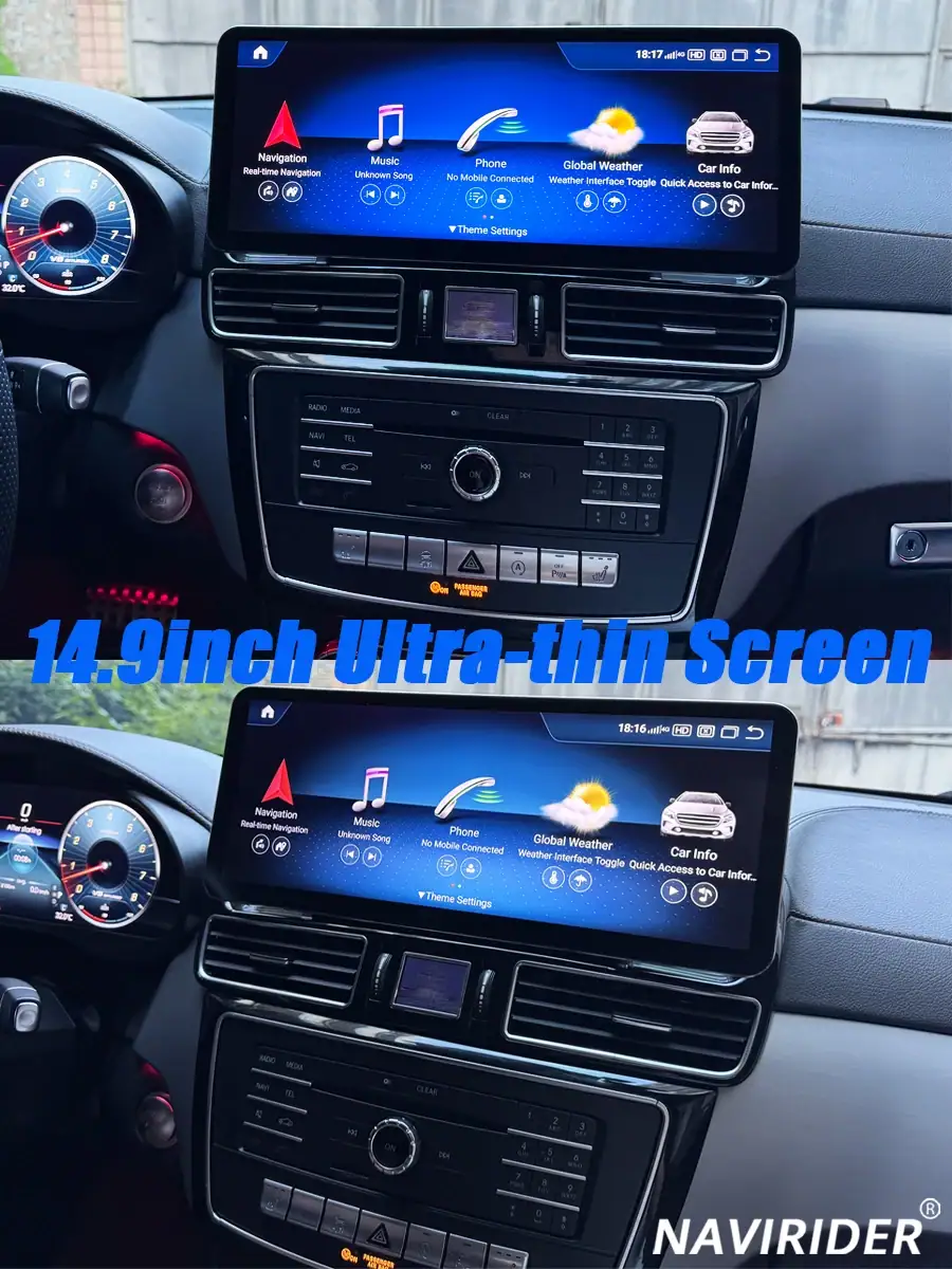 14.6“ Ultra-thin Screen For Mercedes Benz ML GL GLE GLS W166 X166 2012-2019 Android Autoradio Carplay Car GPS Navigation Stereo
