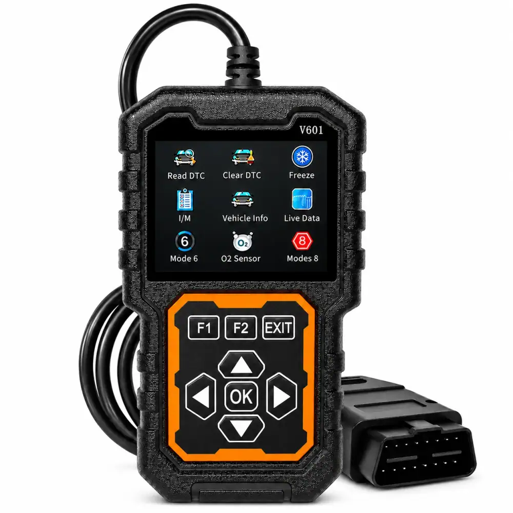 V601 Color Screen Obd2 Diagnostic Scanner Engine Fault Code Reader Code Clearer Live Data O2 Sensor Test I/M Readiness Vehicle I