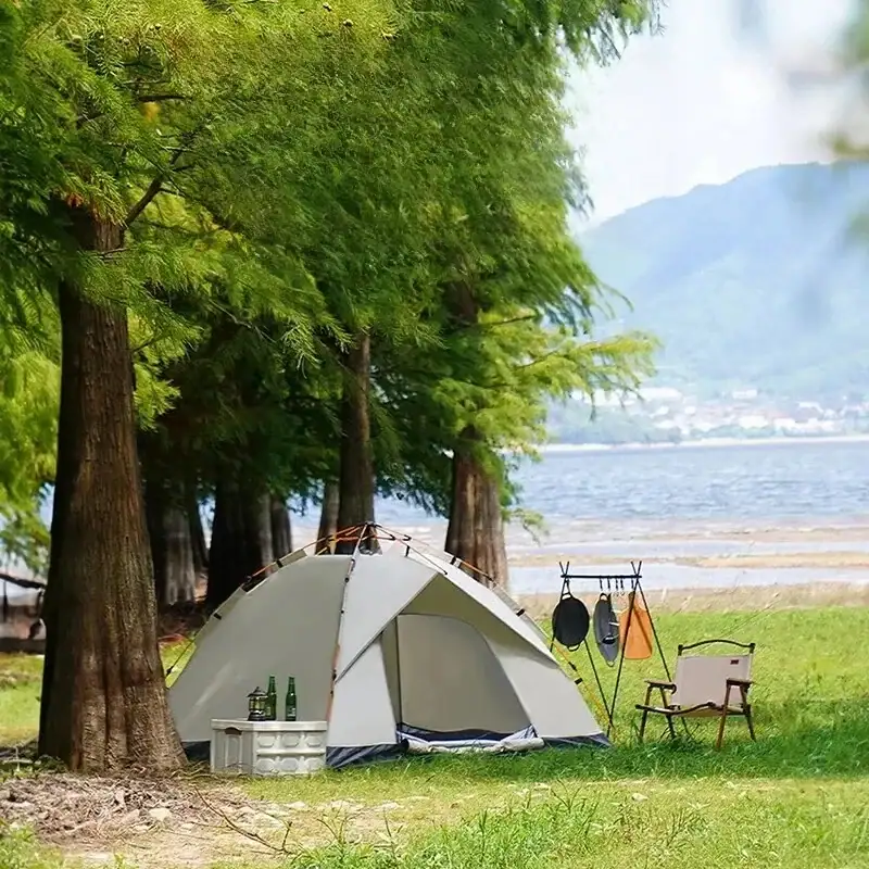 Outdoor Folding Tent Fully Automatic Quick Opening Tent 3-4 Person Self Driving Camping Tent Rain Proof Sun Proof