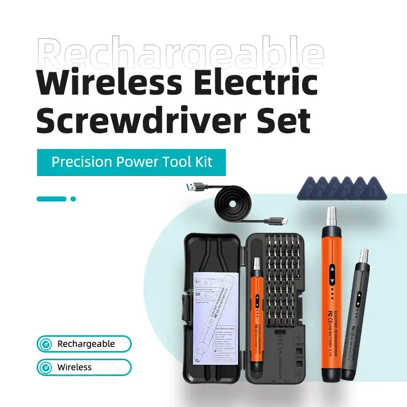 Electric Screwdriver Set Wireless Rechargeable Precision Power Tool Kit Small Bits for Mobile Cell Computer Repair CRV